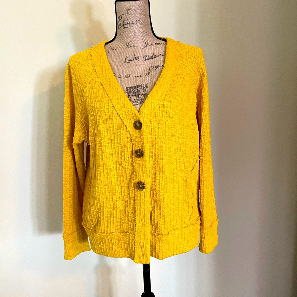 Vince Camino Yellow Cardigan - Large
